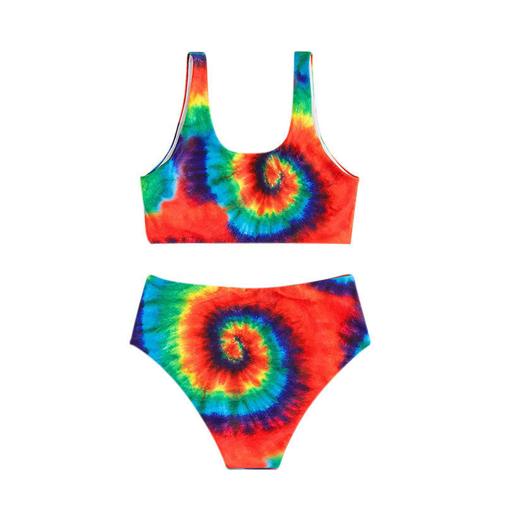 Dame Sporty Tie-Dye Bikini-Sæt Skovae