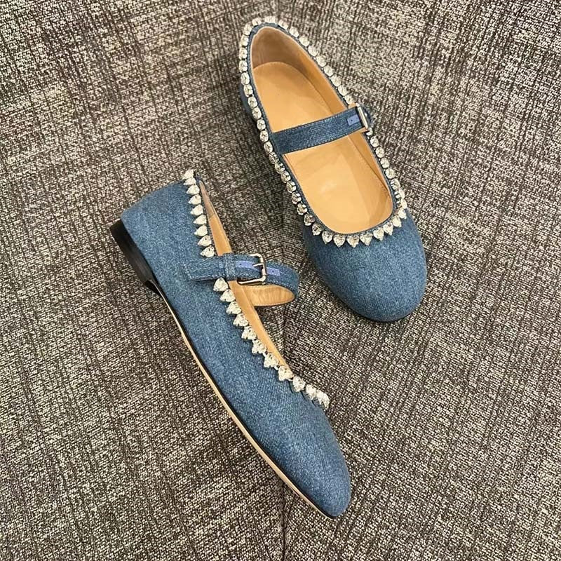 Femme Classic Mary Jane Ballerinas med strass detaljer Stilla
