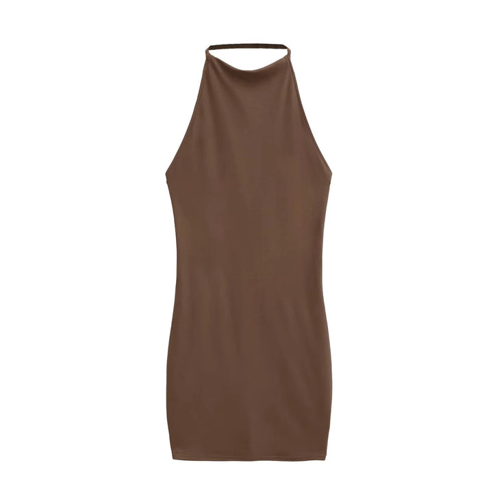 Femme Halterneck Bodycon Mini Kjole Stilla