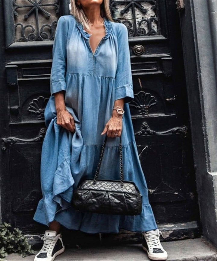 Femme Bohemian Lagdelt Midi Kjole Stilla