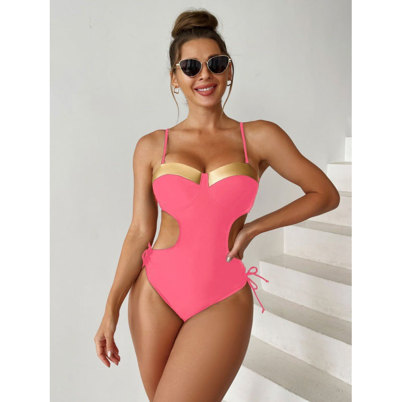 Dame one-piece badedragt med skiftende overdel og justerbare stropper Skovae