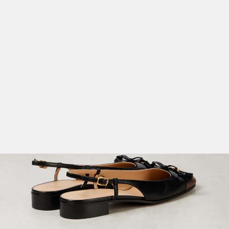 Femme Stilfulde Slingback Ballerinaer med Dekorativ Sløjfe Stilla