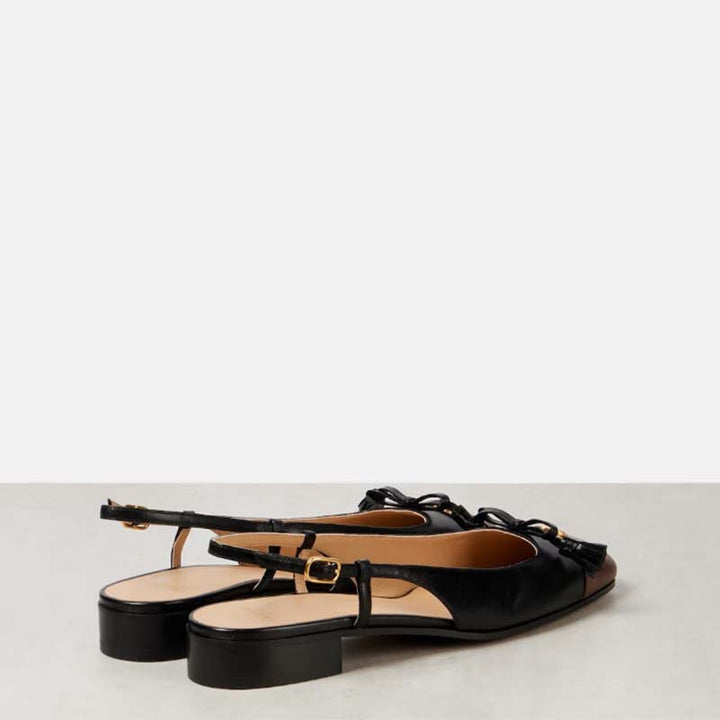 Femme Stilfulde Slingback Ballerinaer med Dekorativ Sløjfe Stilla