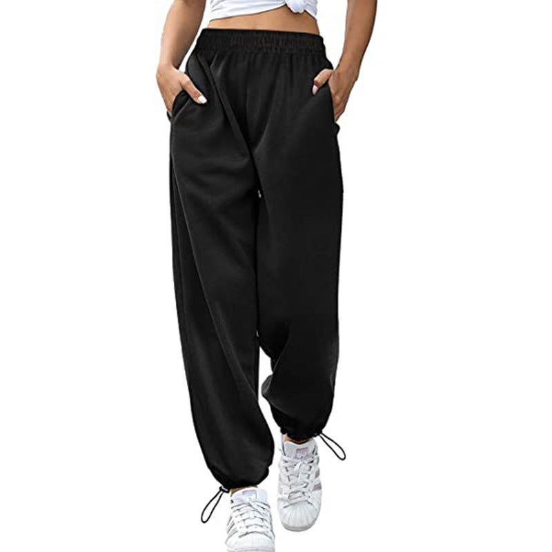Dame bred joggebukser med elastisk linning og praktiske lommer Stilla