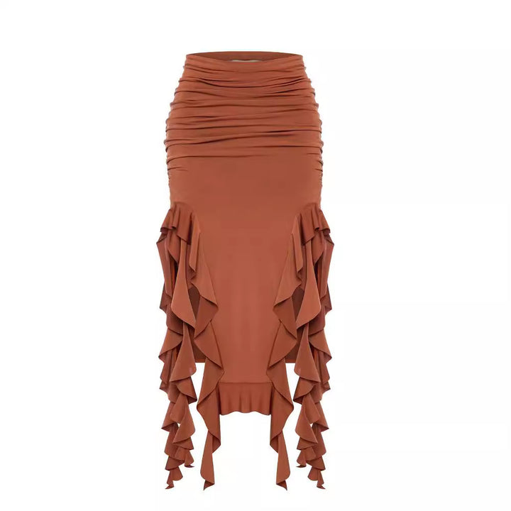 Dame rynkes nederdel med dyb talje og flydende stof Skovae