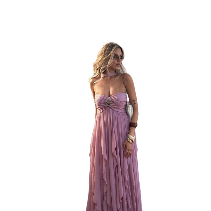 Dame Maxi-kjole i vintage stil Skovae