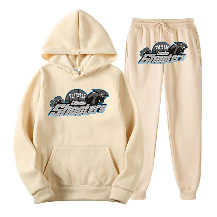 Dame's fritids hoodie og joggersæt med urban sportsdesign Skovae