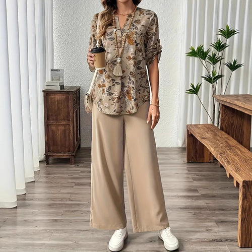Damebluse med blomsterdesign og afslappet pasform Stilla