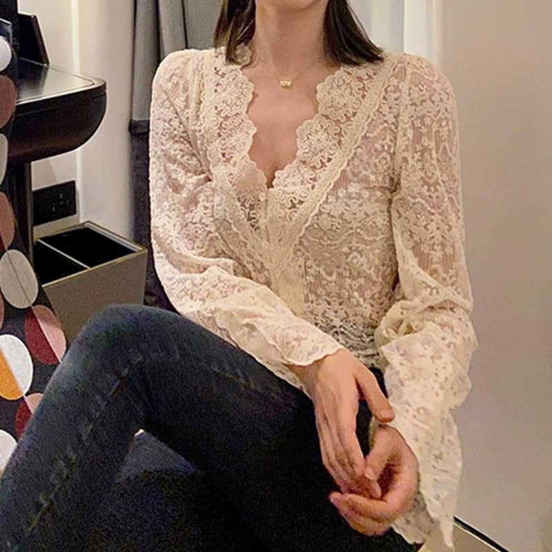 Femme Delicate Spidsoverlæg Bluse Stilla