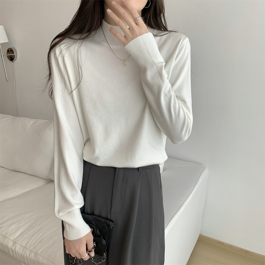 Kvinder Elegant Rulle Hals Sweater lavet af høj kvalitet strikket materiale Stilla