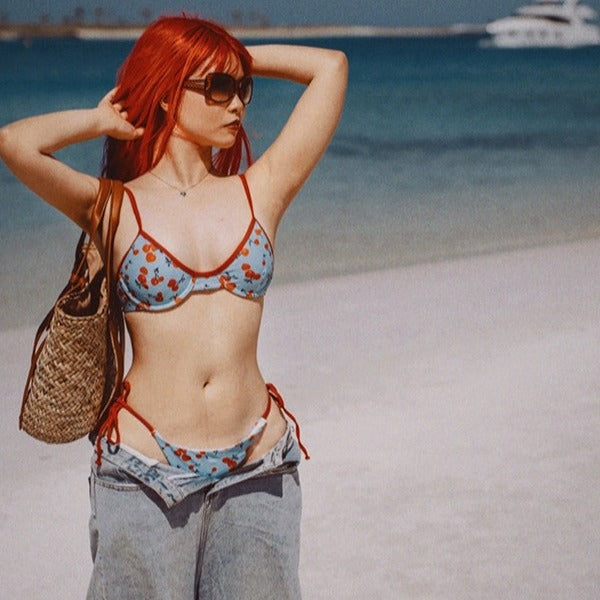 Fru Kirschendruck Underbustband-Bikini-Oberteil Stilla