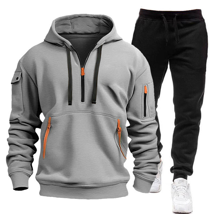 Kvinders funktionelle hætte sweatshirt med praktiske lynlåslommer Skovae