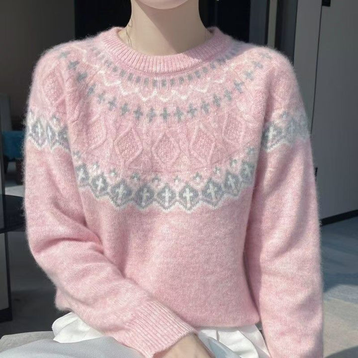 Kvinders hyggelige strikket sweater Stilla