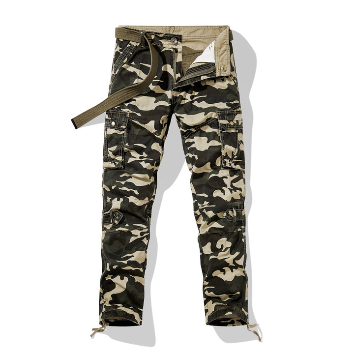 Herrer cargobukser i moderne camouflage-design med justerbar talje Stilla