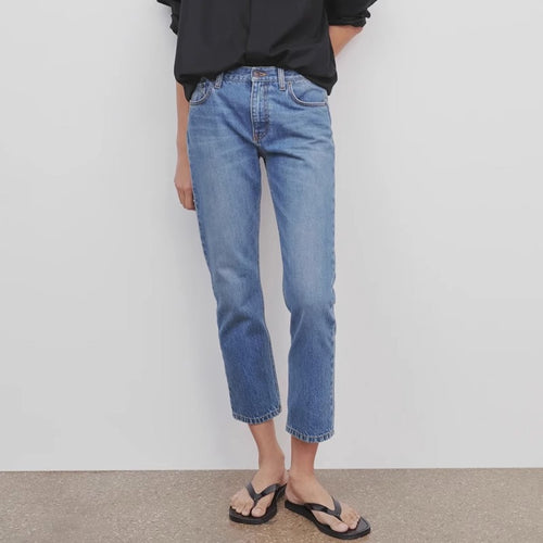 Kvinders højtaljede jeans i en afslappet pasform Stilla