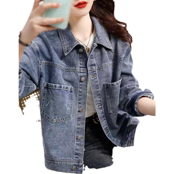 Kvindernes denimjakke med moderigtige oversized skæring Stilla