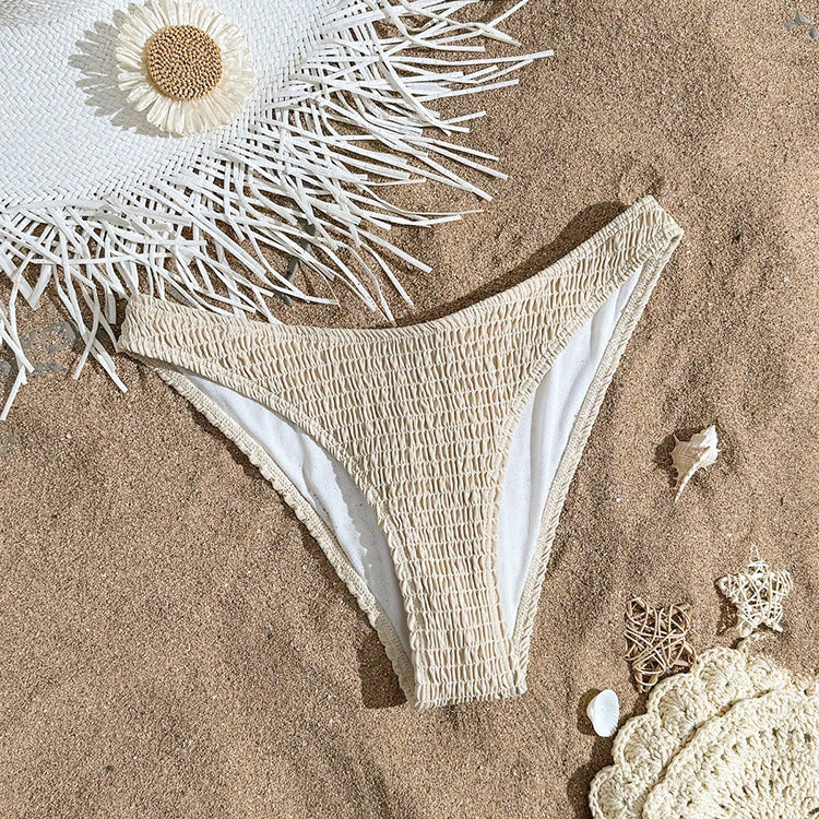 Dame højtaljede bikini trusser med elegant flæsedesign Skovae