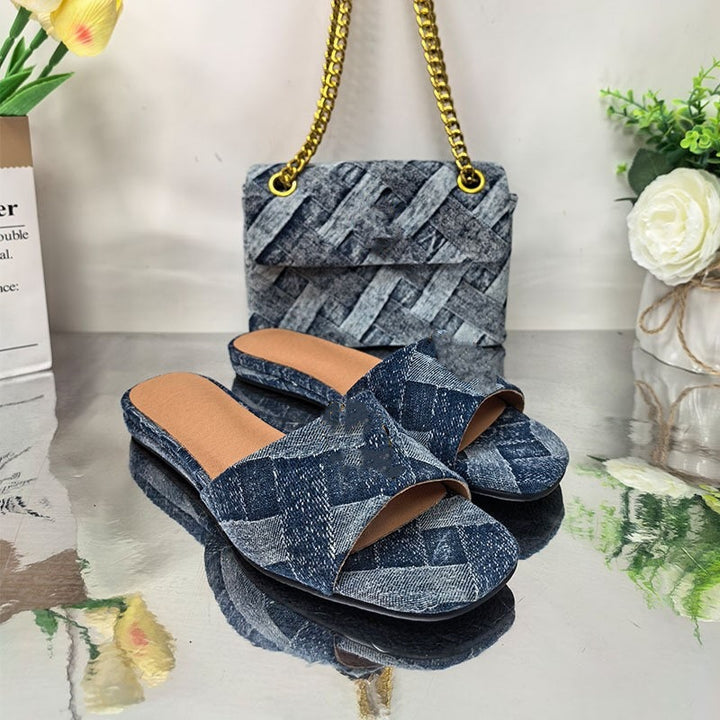Femme Denim Slide Sandaler Stilla