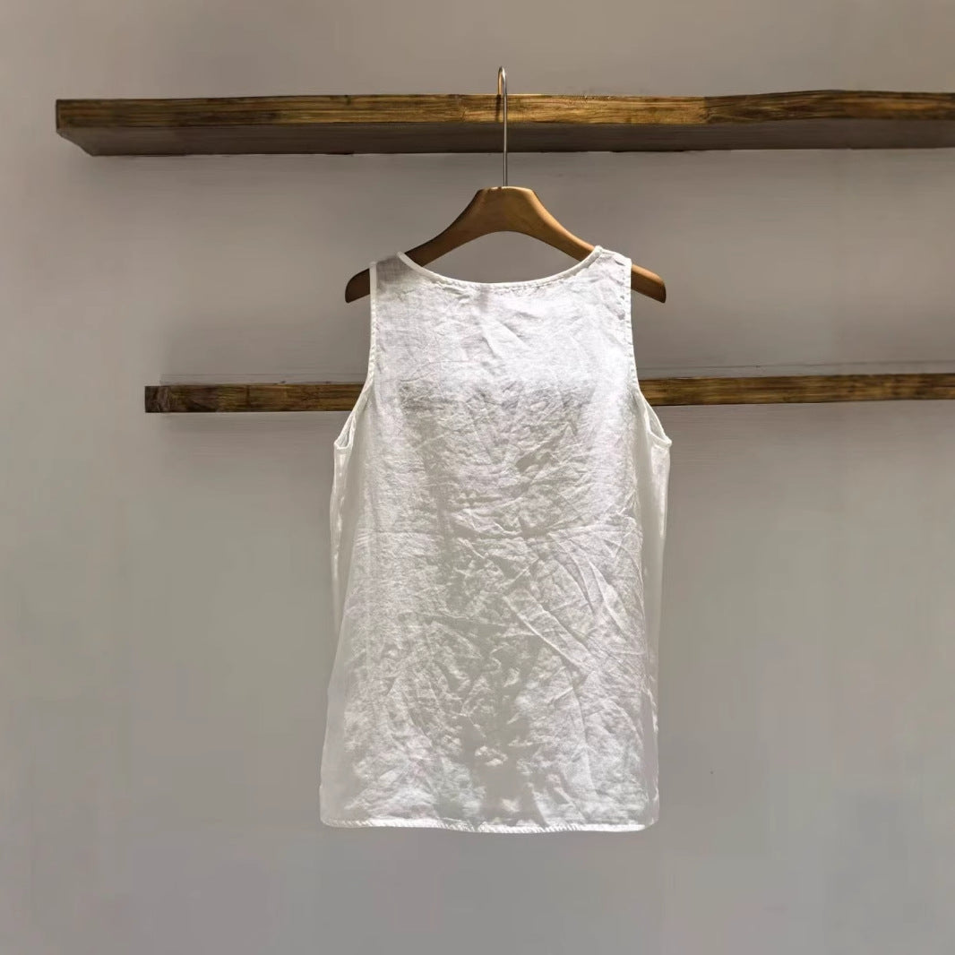Dame Relaxed Fit Bomuld ærmeløst Top Stilla