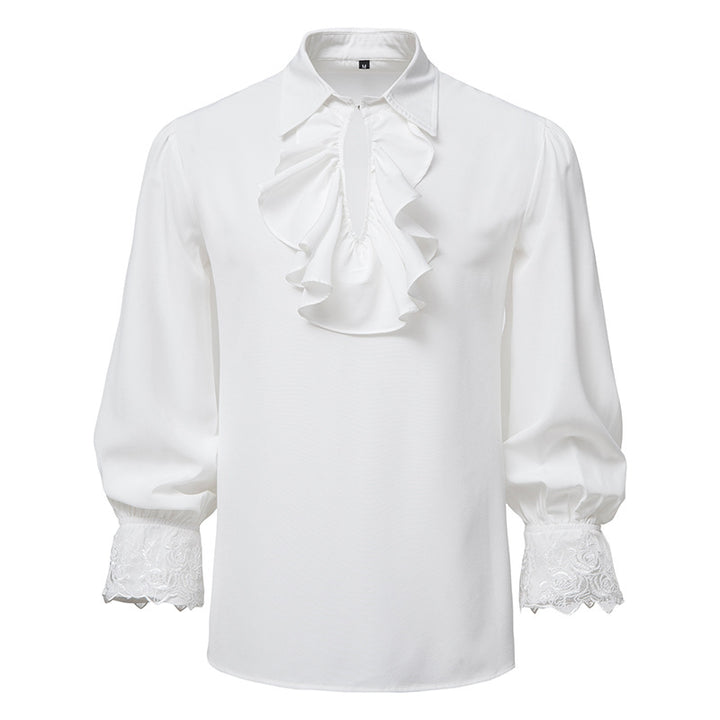 Femme Elegante Rynkebluse med Spidsedetaljer Stilla