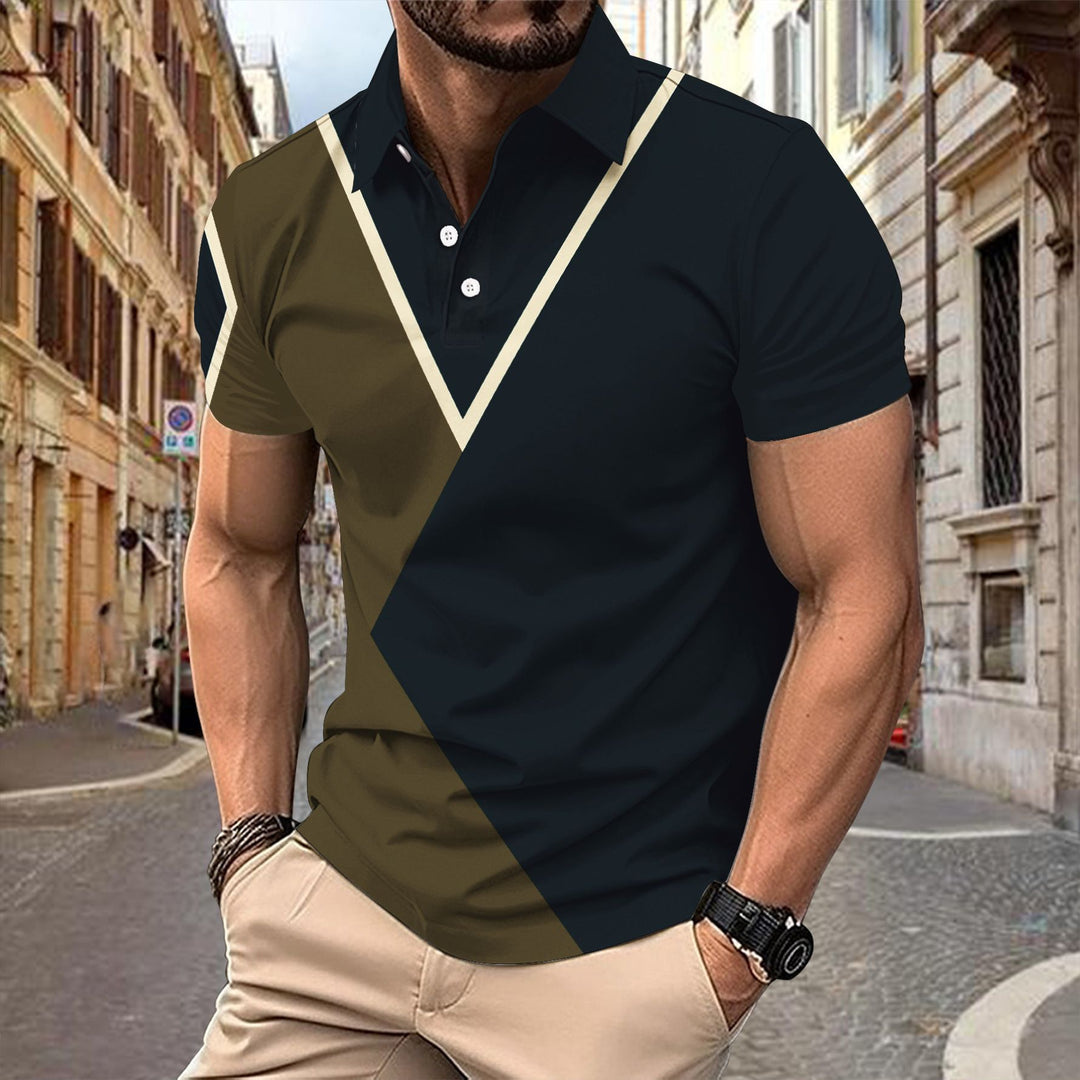 Herre polo shirt med moderne grafikdesign og høj kvalitet bomuld Stilla
