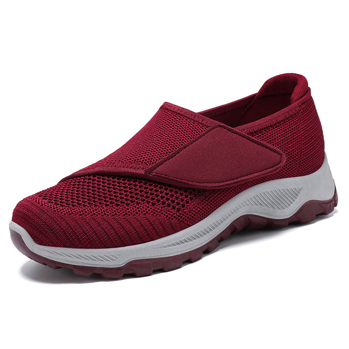 Dame Velcro-lukning Alsidige Walking Sneakers med åndbart mesh-overmateriale Stilla
