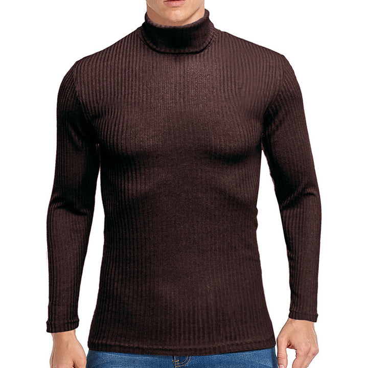 Herrer Langærmet rullekrave sweater i høj kvalitets ribstrik Stilla