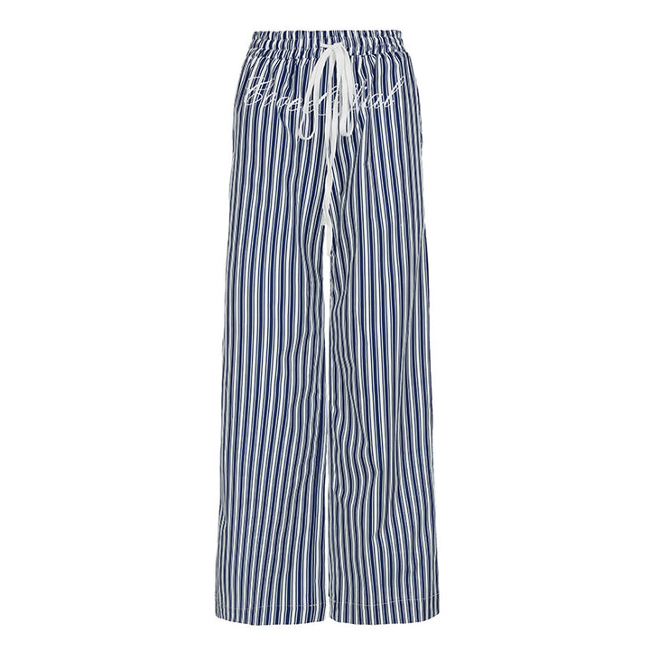 Damens vidde stribede sommershorts med elastisk talje og praktiske lommer Skovae