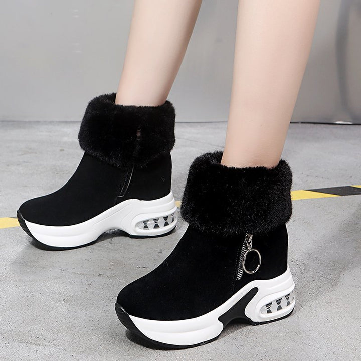 Dame foret sneakers støvler med moderigtigt plateau Stilla