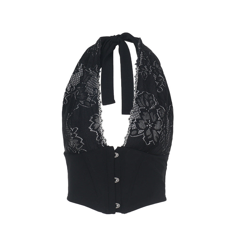 Dame Spids Halter Korse Top Stilla 1751515877