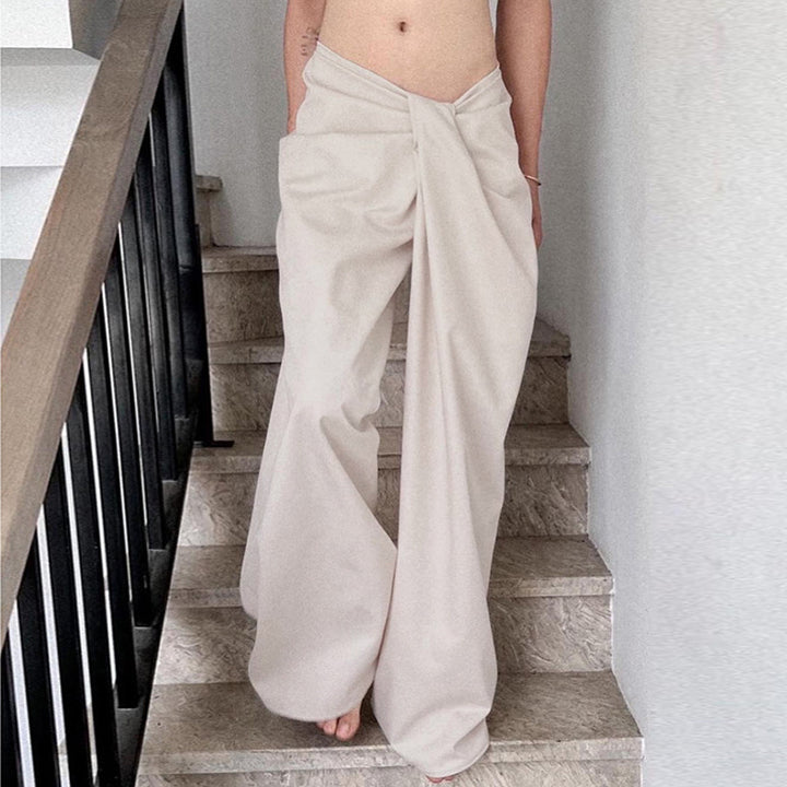 Dame elegante Palazzo-bukser med raffineret drapering Skovae