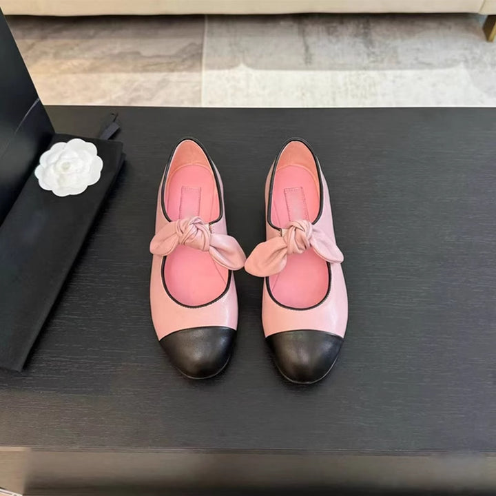 Dame Ballerinaer med fashionabel knude-design og smidig sål Stilla