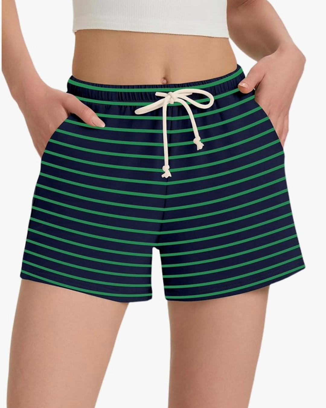 Dame stribede Comfort Fit svømshorts Stilla