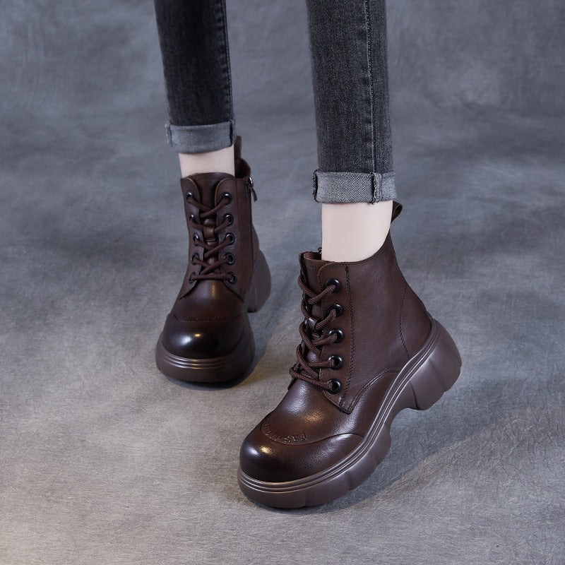 Femme High-Top Fashion Kampstøvler med Chunky-sål Stilla