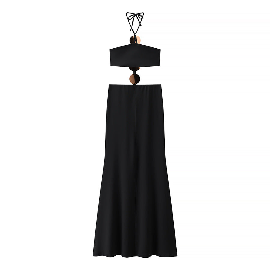 Dame Maxikjole med forførende cut-out-design og elegant rygudskæring Stilla