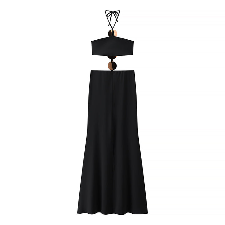 Dame Maxikjole med forførende cut-out-design og elegant rygudskæring Stilla