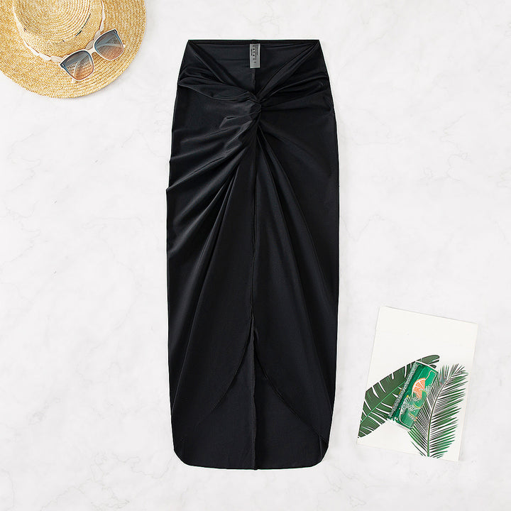 Dame wrap nederdel med elegant split og moderigtigt draperingsdesign Stilla