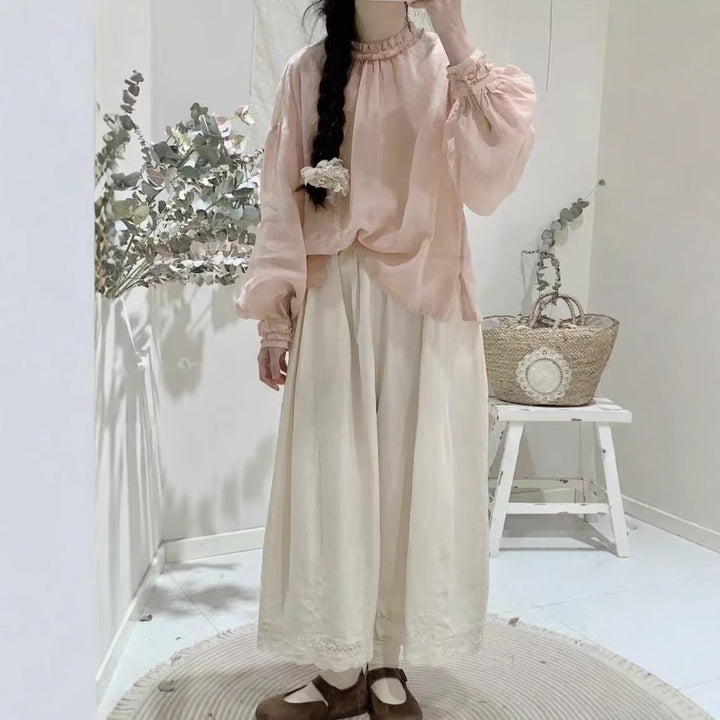 Femme Letvægts Luftige Linned Culottes Stilla
