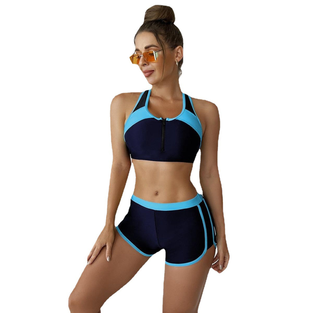 Dame Sporty Bikini-top med høj krave og kort snit Stilla
