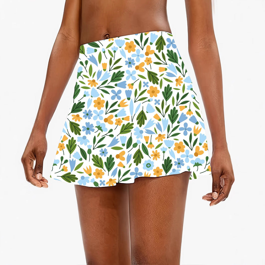Dame blomster mønster skort Stilla