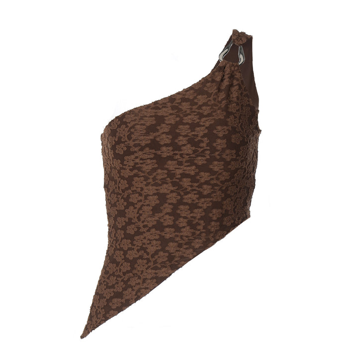Dame En-sidet Crop-top med stilfuldt design og elastisk snit Stilla