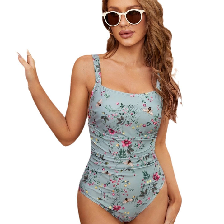 Dame Floral Print Enkelt Stykke Badedragt Stilla