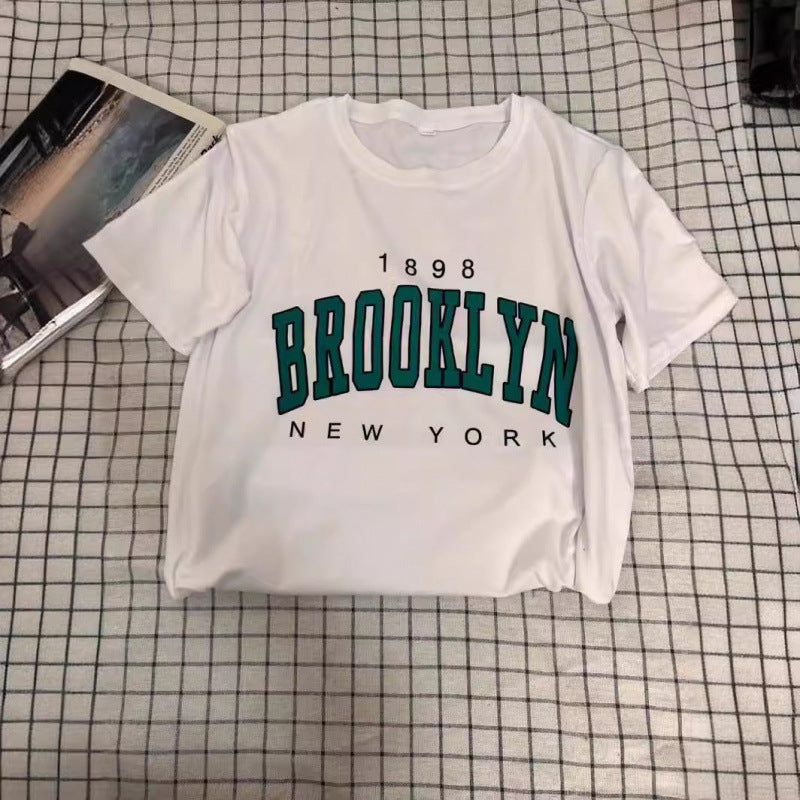 Dame Oversized T-Shirt med iøjnefaldende Brooklyn-print og moderne snit Stilla