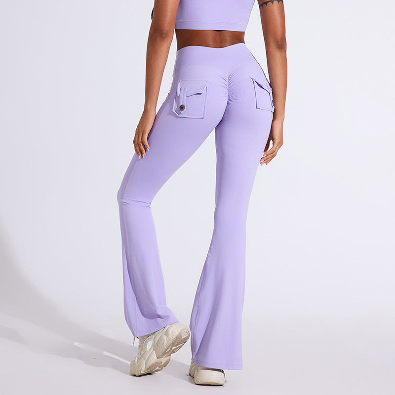Dame Bootcut leggings med lommer og høj talje Stilla