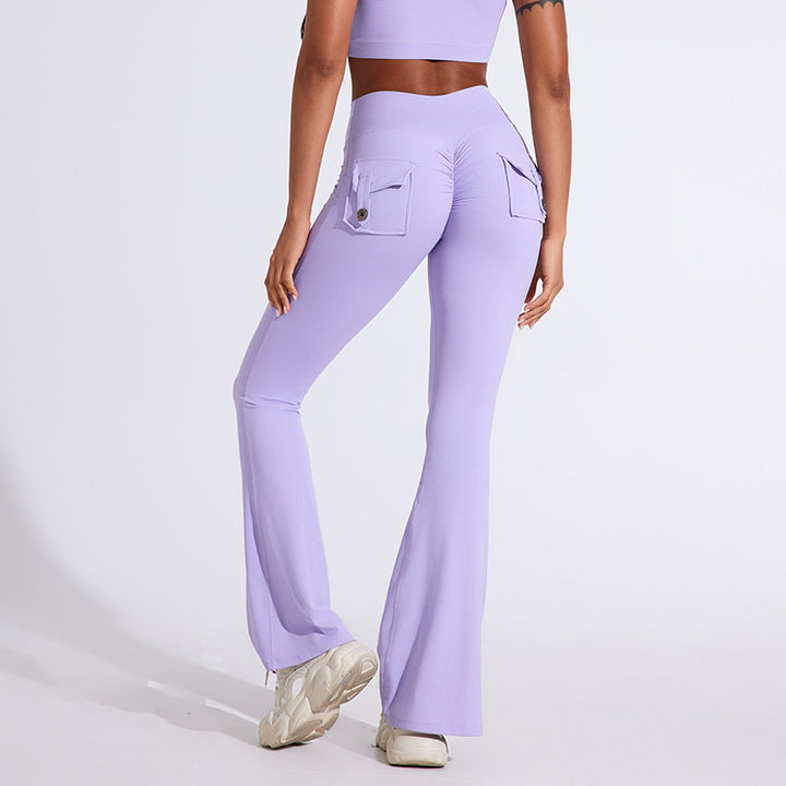 Dame Bootcut leggings med lommer og høj talje Stilla