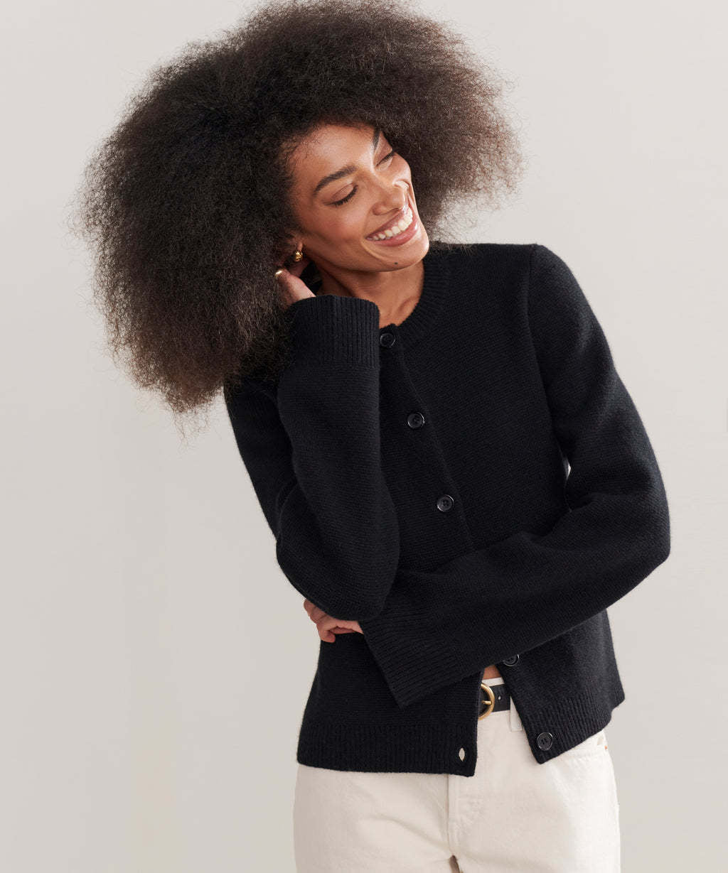 Femme Elegant Knap-til-Strik-Cardigan Stilla