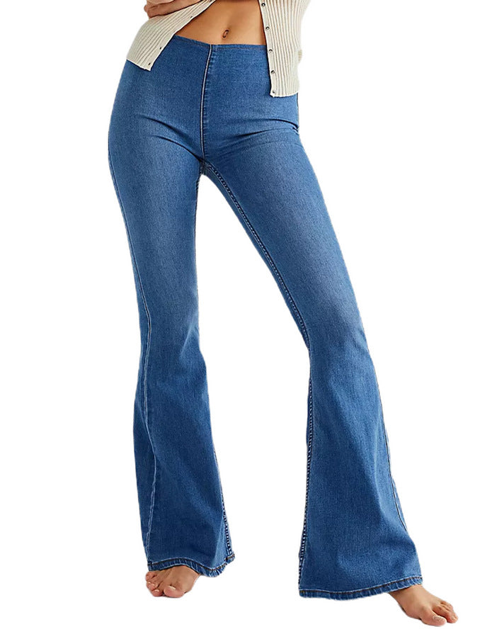 Dame Flared Jeans i Vintage-stil Stilla