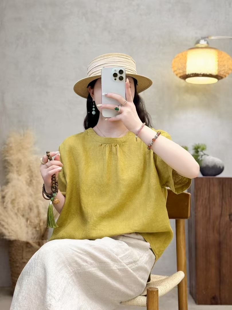 Femme Relaxed Fit Kortærmet Bluse Stilla