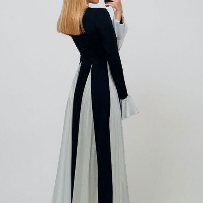 Dame maxikjole med elegante flæsedetaljer Stilla