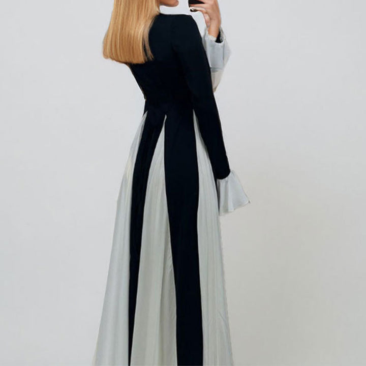 Dame maxikjole med elegante flæsedetaljer Stilla